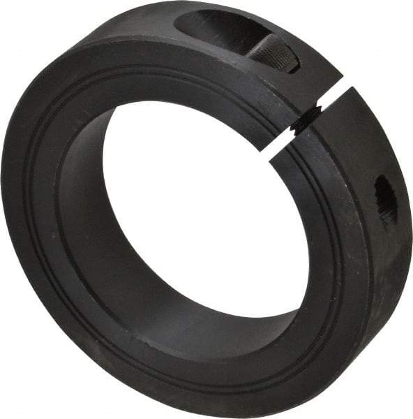 Climax Metal Products - 55mm Bore, Steel, One Piece Clamp Collar - 3-1/4" Outside Diam - Benchmark Tooling