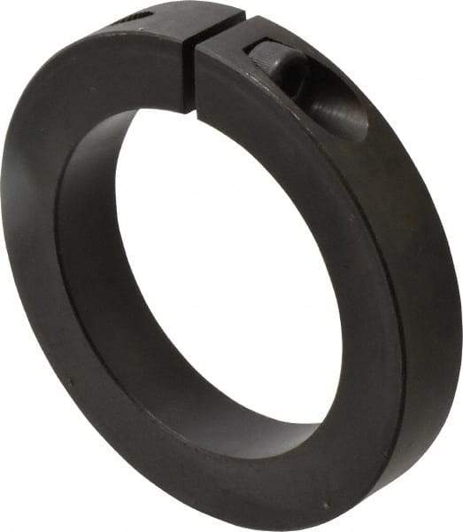 Climax Metal Products - 75mm Bore, Steel, One Piece Clamp Collar - 4-1/4" Outside Diam - Benchmark Tooling