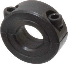 Climax Metal Products - 7/16" Bore, Steel, Two Piece Shaft Collar - 15/16" Outside Diam, 3/8" Wide - Benchmark Tooling