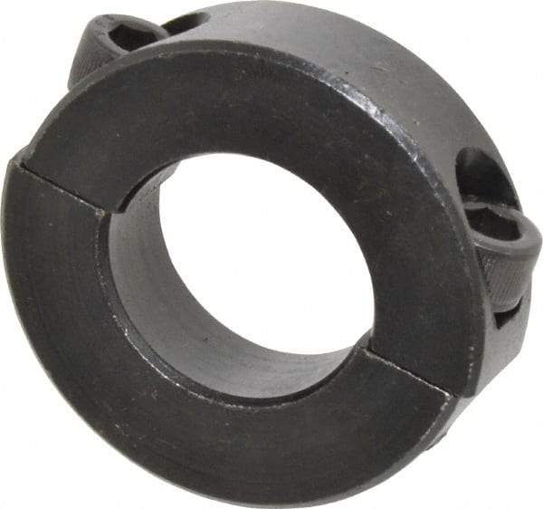 Climax Metal Products - 15/16" Bore, Steel, Two Piece Two Piece Split Shaft Collar - 1-3/4" Outside Diam, 1/2" Wide - Benchmark Tooling