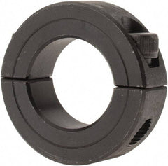 Climax Metal Products - 1" Bore, Steel, Two Piece Shaft Collar - 1-3/4" Outside Diam, 1/2" Wide - Benchmark Tooling