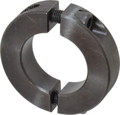 Climax Metal Products - 1-3/16" Bore, Steel, Two Piece Shaft Collar - 2-1/16" Outside Diam, 1/2" Wide - Benchmark Tooling