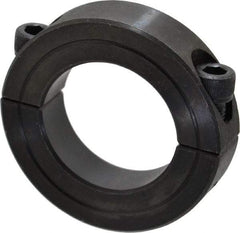 Climax Metal Products - 1-1/4" Bore, Steel, Two Piece Shaft Collar - 2-1/16" Outside Diam, 1/2" Wide - Benchmark Tooling