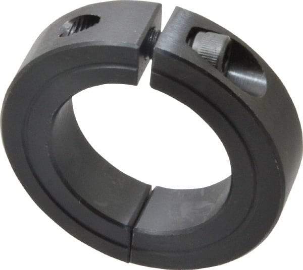 Climax Metal Products - 1-1/2" Bore, Steel, Two Piece Shaft Collar - 2-3/8" Outside Diam, 9/16" Wide - Benchmark Tooling