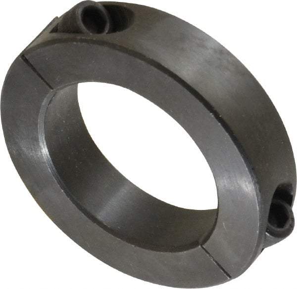 Climax Metal Products - 1-9/16" Bore, Steel, Two Piece Two Piece Split Shaft Collar - 2-3/8" Outside Diam, 9/16" Wide - Benchmark Tooling