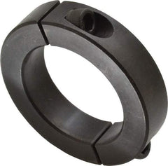 Climax Metal Products - 2" Bore, Steel, Two Piece Shaft Collar - 3" Outside Diam, 11/16" Wide - Benchmark Tooling