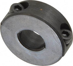 Climax Metal Products - 10mm Bore, Steel, Two Piece Shaft Collar - 1" Outside Diam - Benchmark Tooling