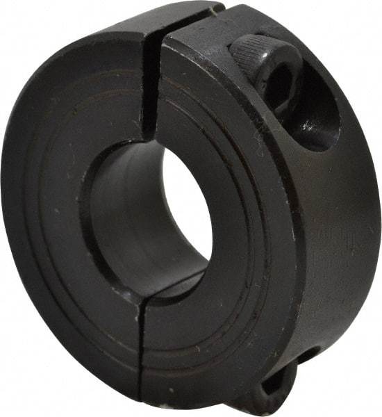 Climax Metal Products - 13mm Bore, Steel, Two Piece Shaft Collar - 1-1/4" Outside Diam - Benchmark Tooling