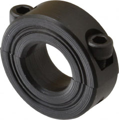 Climax Metal Products - 18mm Bore, Steel, Two Piece Shaft Collar - 1-1/2" Outside Diam - Benchmark Tooling