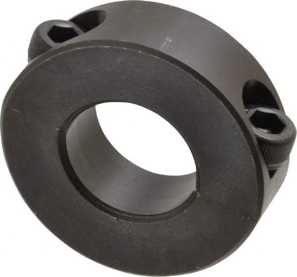 Climax Metal Products - 22mm Bore, Steel, Two Piece Shaft Collar - 1-3/4" Outside Diam - Benchmark Tooling