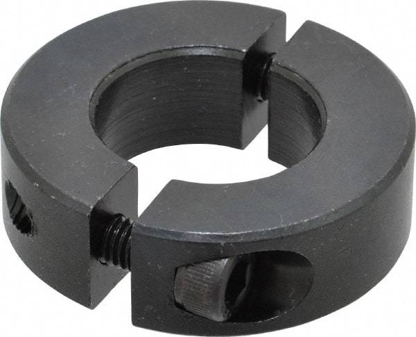 Climax Metal Products - 25mm Bore, Steel, Two Piece Shaft Collar - 1-7/8" Outside Diam - Benchmark Tooling