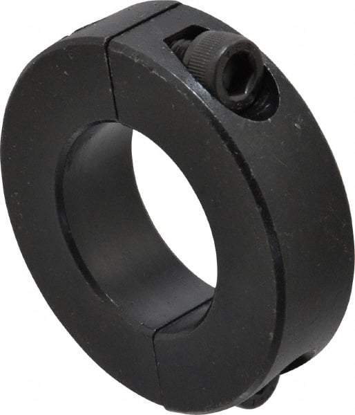 Climax Metal Products - 30mm Bore, Steel, Two Piece Shaft Collar - 2-1/8" Outside Diam - Benchmark Tooling