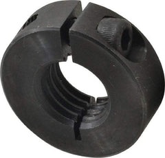 Climax Metal Products - 3/4-10 Thread, Steel, One Piece Threaded Shaft Collar - 1-1/2" Outside Diam, 1/2" Wide - Benchmark Tooling