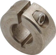 Climax Metal Products - 5/16" Bore, Stainless Steel, One Piece Clamp Collar - 11/16" Outside Diam, 5/16" Wide - Benchmark Tooling