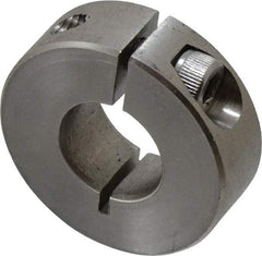 Climax Metal Products - 9/16" Bore, Stainless Steel, One Piece Clamp Collar - 1-5/16" Outside Diam, 7/16" Wide - Benchmark Tooling