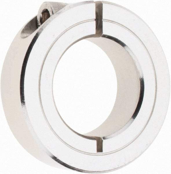 Climax Metal Products - 1" Bore, Stainless Steel, One Piece Clamp Collar - 1-3/4" Outside Diam, 1/2" Wide - Benchmark Tooling