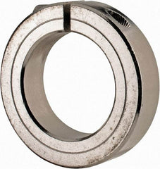 Climax Metal Products - 1-3/4" Bore, Stainless Steel, One Piece Clamp Collar - 2-3/4" Outside Diam, 11/16" Wide - Benchmark Tooling