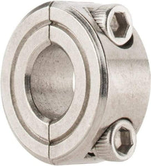 Climax Metal Products - 5/16" Bore, Stainless Steel, Two Piece Shaft Collar - 11/16" Outside Diam, 5/16" Wide - Benchmark Tooling