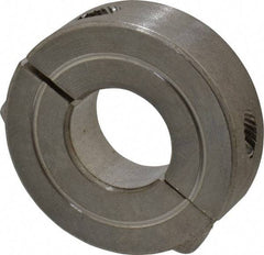 Climax Metal Products - 9/16" Bore, Stainless Steel, Two Piece Shaft Collar - 1-5/16" Outside Diam, 7/16" Wide - Benchmark Tooling