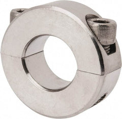 Climax Metal Products - 3/4" Bore, Stainless Steel, Two Piece Shaft Collar - 1-1/2" Outside Diam, 1/2" Wide - Benchmark Tooling