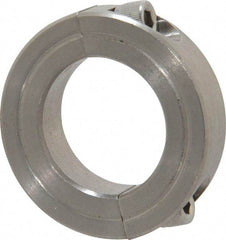 Climax Metal Products - 1-1/8" Bore, Stainless Steel, Two Piece Shaft Collar - 1-7/8" Outside Diam, 1/2" Wide - Benchmark Tooling