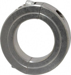 Climax Metal Products - 1-1/4" Bore, Stainless Steel, Two Piece Shaft Collar - 2-1/16" Outside Diam, 1/2" Wide - Benchmark Tooling