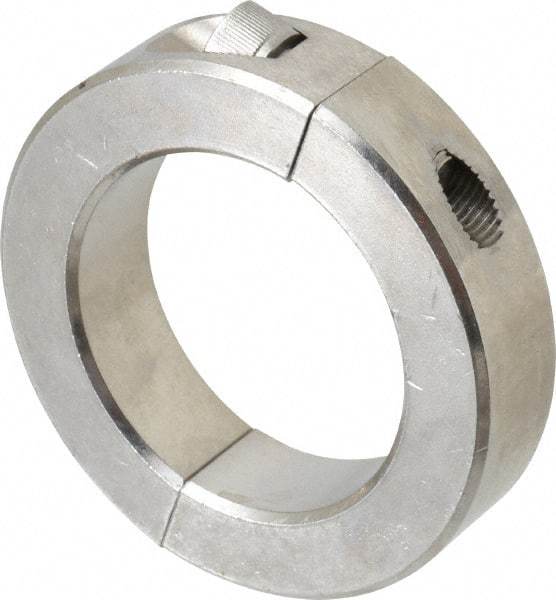 Climax Metal Products - 2" Bore, Stainless Steel, Two Piece Shaft Collar - 3" Outside Diam, 11/16" Wide - Benchmark Tooling