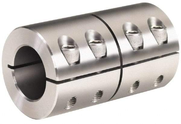 Climax Metal Products - 2" Inside x 3-3/8" Outside Diam, One Piece Split Clamping Collar - 4-7/8" Long - Benchmark Tooling