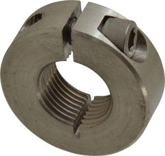 Climax Metal Products - 3/4-16 Thread, Stainless Steel, One Piece Threaded Shaft Collar - 1-1/2" Outside Diam, 1/2" Wide - Benchmark Tooling