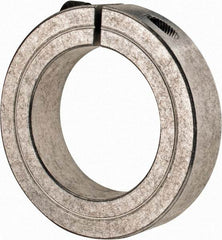 Climax Metal Products - 1-15/16" Bore, Aluminum, One Piece Clamp Collar - 3" Outside Diam, 11/16" Wide - Benchmark Tooling