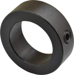 Climax Metal Products - 1-1/2" Bore, Steel, Set Screw Shaft Collar - 2-1/4" Outside Diam, 3/4" Wide - Benchmark Tooling