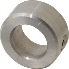 Climax Metal Products - 15mm Bore, Stainless Steel, Set Screw Shaft Collar - 1" Outside Diam - Benchmark Tooling