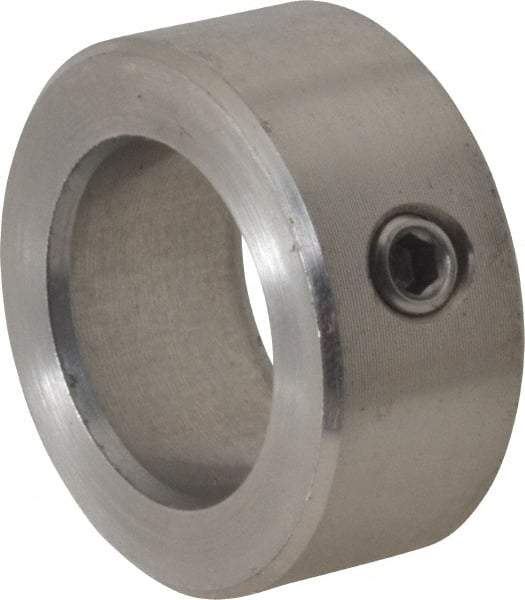 Climax Metal Products - 20mm Bore, Stainless Steel, Set Screw Shaft Collar - 1-1/4" Outside Diam - Benchmark Tooling