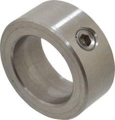 Climax Metal Products - 1" Bore, Stainless Steel, Set Screw Shaft Collar - 1-1/2" Outside Diam, 5/8" Wide - Benchmark Tooling