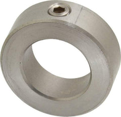 Climax Metal Products - 1-3/16" Bore, Stainless Steel, Set Screw Shaft Collar - 2" Outside Diam, 11/16" Wide - Benchmark Tooling