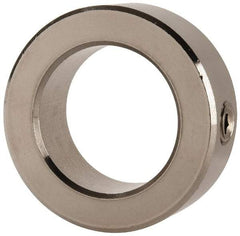 Climax Metal Products - 1-3/8" Bore, Stainless Steel, Set Screw Shaft Collar - 2-1/8" Outside Diam, 3/4" Wide - Benchmark Tooling