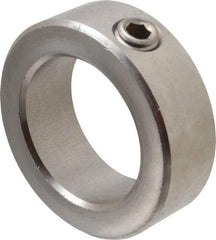 Climax Metal Products - 1-3/4" Bore, Stainless Steel, Set Screw Shaft Collar - 2-5/8" Outside Diam, 7/8" Wide - Benchmark Tooling