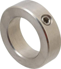 Climax Metal Products - 1-15/16" Bore, Stainless Steel, Set Screw Shaft Collar - 3" Outside Diam, 7/8" Wide - Benchmark Tooling