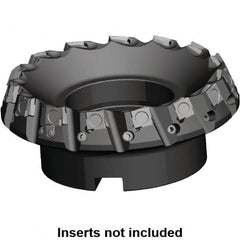 Kennametal - 8" Cut Diam, 2-1/2" Arbor Hole, 5.89mm Max Depth of Cut, 20° Indexable Chamfer & Angle Face Mill - 16 Inserts, SPHX 1205... Insert, Right Hand Cut, 16 Flutes, Series Fix-Perfect - Benchmark Tooling