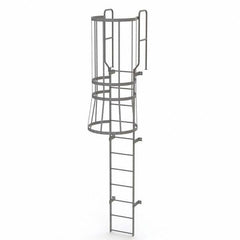 TRI-ARC - Rolling & Wall Mounted Ladders & Platforms Type: Fixed Ladder Style: Safety Cage - Benchmark Tooling