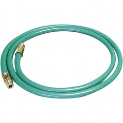 Dynabrade - 8mm ID x 12.7" OD 5' Long Hose - Male/Male Ends, 90 Working psi, Green - Benchmark Tooling