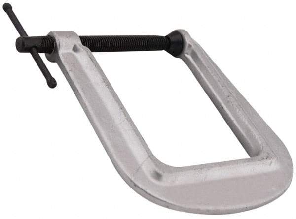 Wilton - Light-Duty 3" Max Opening, 4-1/2" Throat Depth, Ductile Iron Standard C-Clamp - 700 Lb Capacity, 0" Min Opening, Deep Throat - Benchmark Tooling