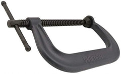 Hargrave - Regular-Duty 8" Max Opening, 4-1/2" Throat Depth, Forged Steel Standard C-Clamp - 6,900 Lb Capacity, 0" Min Opening, Extra Deep Throat - Benchmark Tooling