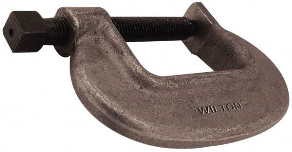 Wilton - Extra Heavy-Duty 2-3/8" Max Opening, 1-7/8" Throat Depth, Forged Steel Standard C-Clamp - 12,500 Lb Capacity, 0" Min Opening, Standard Throat Depth, Cold Drawn Steel Screw - Benchmark Tooling