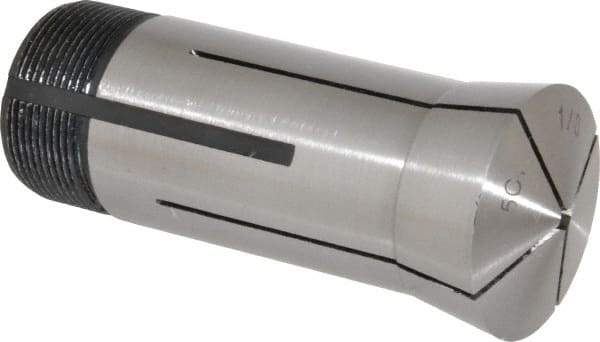 Interstate - 1/8 Inch 5C Square Collet - 3.28" Overall Length, 1.041-24 Internal Thread Size, Steel, 0.0024 Inch TIR - Exact Industrial Supply