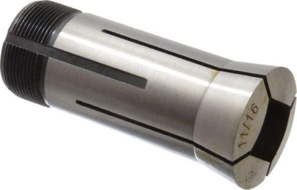 Interstate - 11/16 Inch 5C Square Collet - 3.28" Overall Length, 1.041-24 Internal Thread Size, Steel, 0.0039 Inch TIR - Exact Industrial Supply
