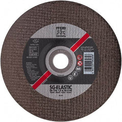 PFERD - 46 Grit, 4-1/2" Wheel Diam, 1/8" Wheel Thickness, Type 27 Depressed Center Wheel - Aluminum Oxide - Benchmark Tooling
