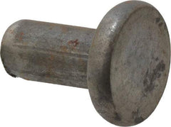 RivetKing - 0.227" Body Diam, Flat Steel Tinners Solid Rivet - 0.448" Length Under Head - Benchmark Tooling