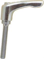 KIPP - 1/4-20, 10mm Hub Diam, Stainless Steel Threaded Stud Adjustable Clamping Handle - 40mm Stud Length, 47mm OAL, 31mm High - Benchmark Tooling