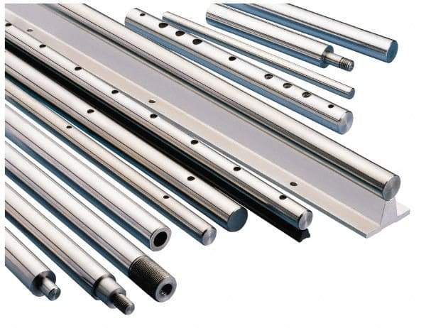 Thomson Industries - 1-1/2" Diam, 42" Long, Chrome Plated Steel Standard Round Linear Shafting - 60-65C Hardness, 1.2494/1.2489 Tolerance - Benchmark Tooling